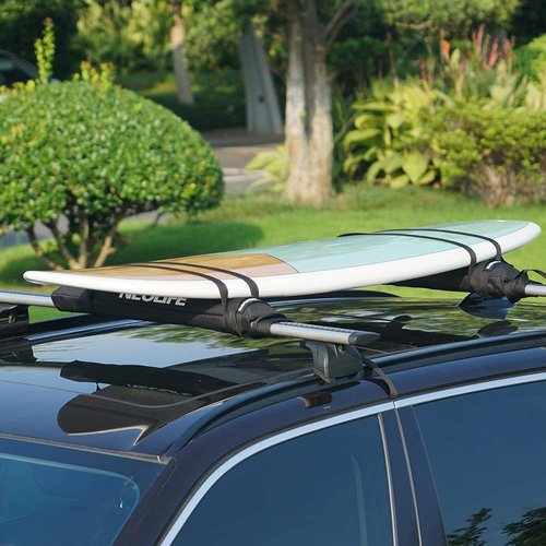 WONITAGO Premium 'No Scratch' Silicon Tie Down Cam Straps for Surfboards, Kayaks, SUP Paddleboards, Canoes, Snowboards 12ft (Pair)