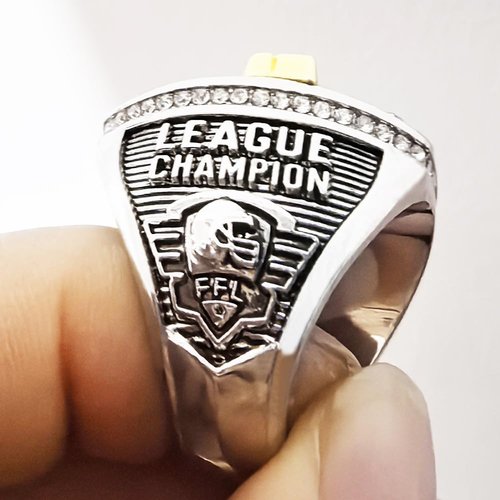 guancrown 2025 Fantasy Football Championship Ring Award Prize Trophy Sports Winner FFL Champion Ring (Ring with Stand, Size 8)
