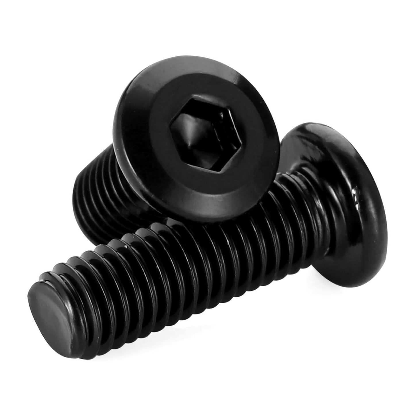 Cetaforten M6 x 14mm Countersunk Socket Cap Allen Bolts, Flat Round Head Socket Cap Screws, Furniture Screws, Carbon Steel, Full Thread, Black Oxide Finish, 30 PCS