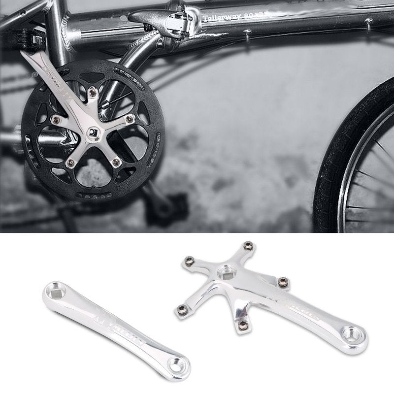 Crank Arms, 1 Pair Universal 170mm Aluminium Alloy Single Crankset Crank Arm Set Repair Parts BCD 130 mm for Mountain Road