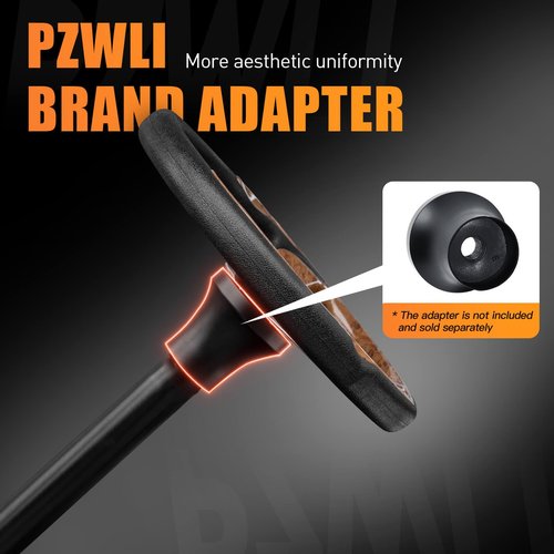 PZWLI Universal Golf Cart Steering Wheel, Steering Wheel Hub Adapter (Sold Separately) with Assembly Screws and Wrenches, Fit Club Car Precedent EZGO Yamaha Most Golf Carts,Wood Grain