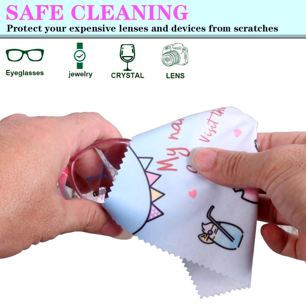 6Pcs Adjustable Eyeglass Straps for Eyewear Anti-slip Retainer Cord Stretchy Sunglass String for Boys Girls Adult Eye Glasses Chain,2Pcs Microfiber Cloth