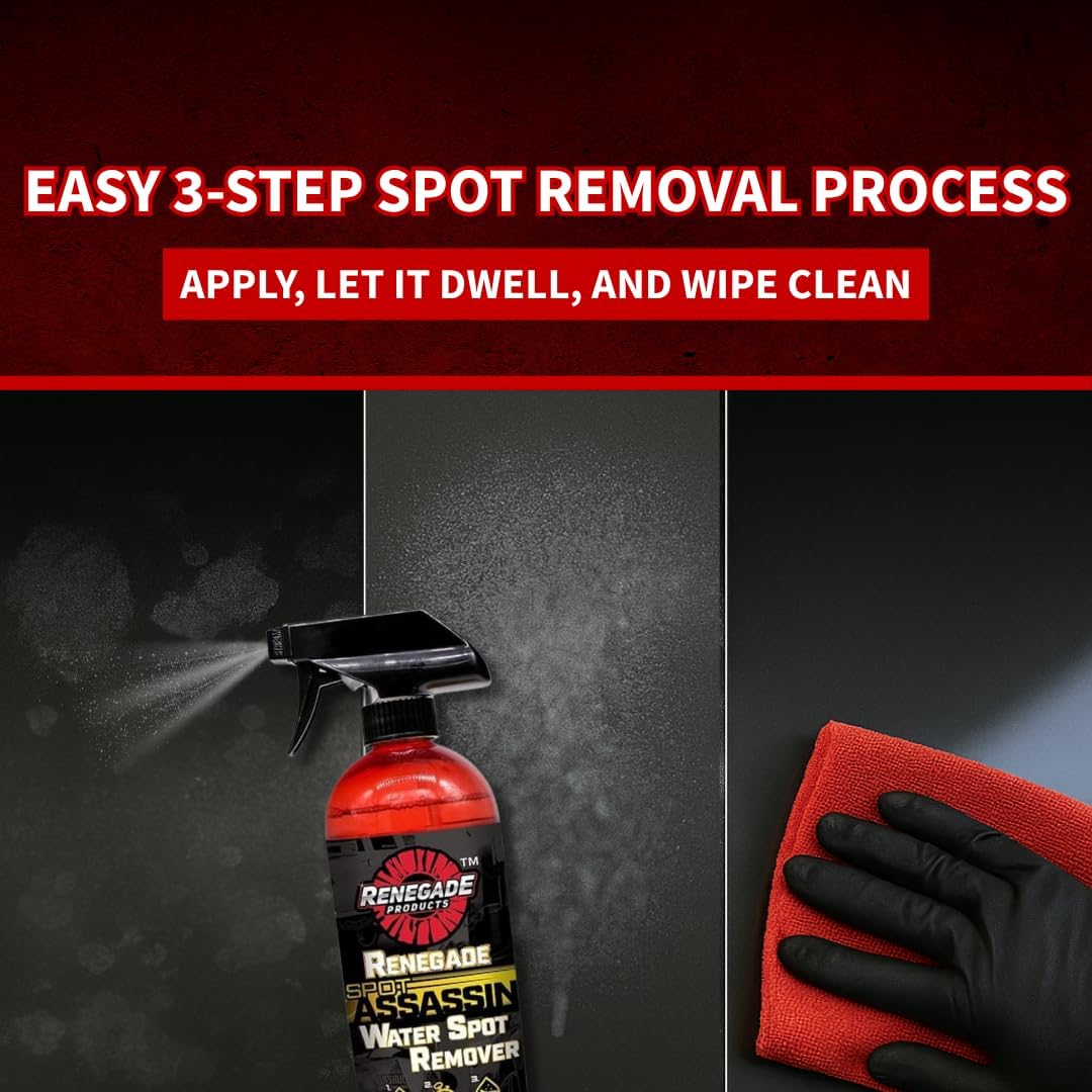 Renegade Products Water Spot Remover - Safe for Polished Aluminum | Non-Acidic 24 Oz Bottle