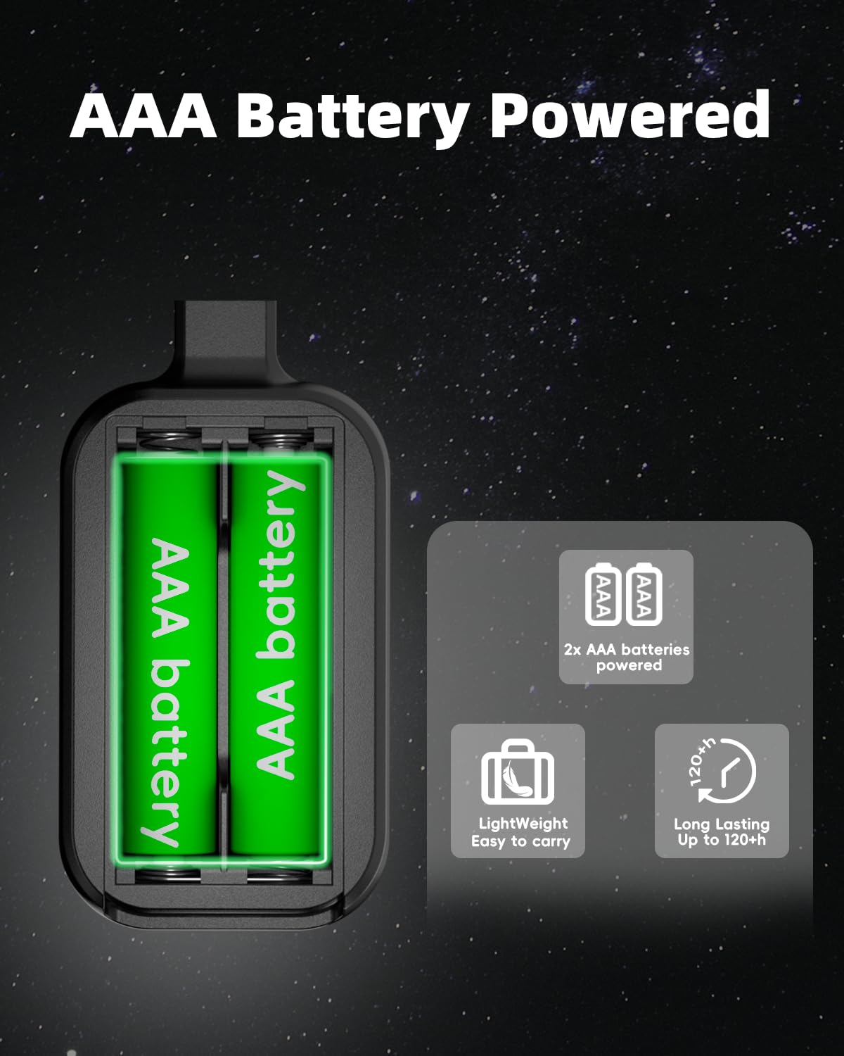 Lucarni Book Light,Reading Lights for Books in Bed,AAA Battery Clip-On Led Reading Light with 3 Colors & Stepless Dimming,Portable and Ultra-Lightweight with Long Runtime(DarkBlack)