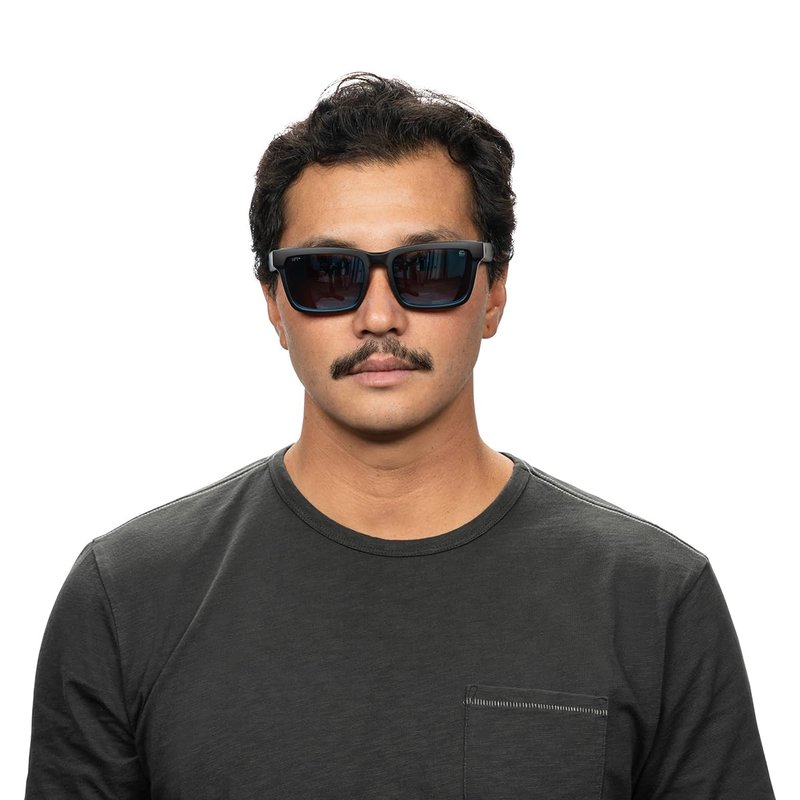 SPY Optic Helm Tech, Full Cover Square Sunglasses, Color and Contrast Enhancing Lenses, Matte Black - Happy Gray Green with Black Spectra Mirror Lenses