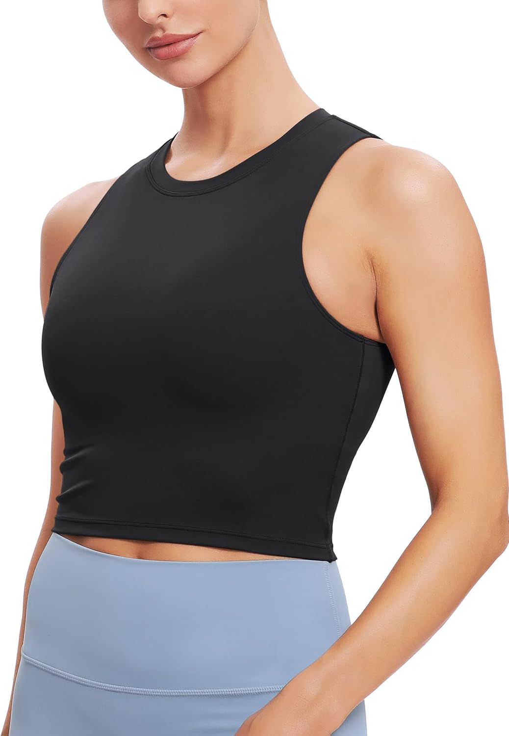 Natural Feelings Nudi Sports Bras - Removable Padded Yoga Tank Tops for Women | Sleeveless Workout Crop Tops
