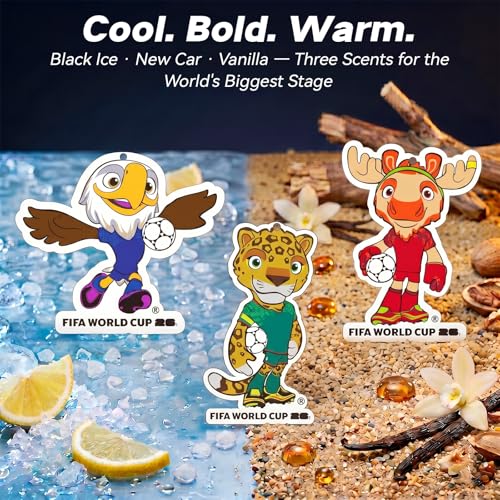 FIFA World Cup 2026 Air Freshener Set - 3 Mascots with Scents
