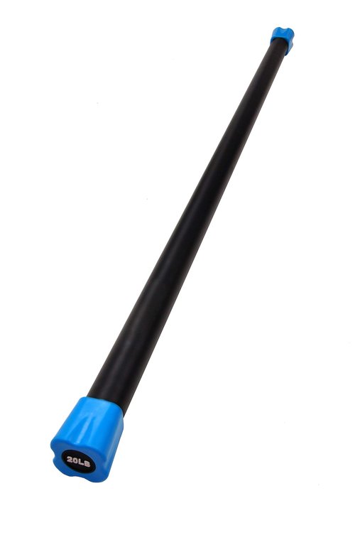 Fitvids Total Body Workout Weighted Bar Weighted Workout Bar Weighted Exercise Bar, 20-Pound