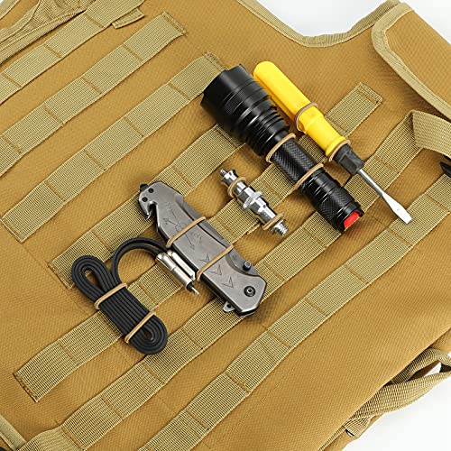 Tactical Gear Holder Clip Pack of 10 - Molle Web Dominator - Tan