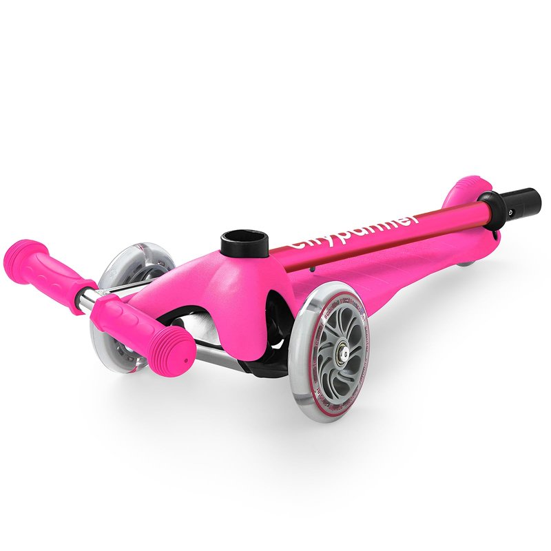 Kids Scooter, Children and Toddler 3 Wheel Kick Scooter for Boys & Girls Ages 2-5, LED Lighted Wheels and 3 Adjustable Height Handlebars, Lean-to-Steer (Pink)