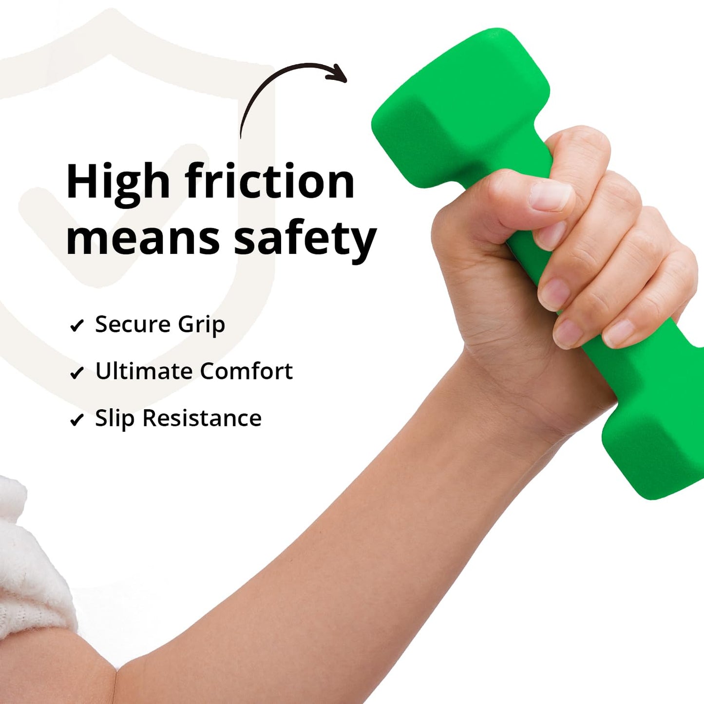 Portzon Weights Dumbbells 10 Colors Options Compatible Fitness Neoprene Dumbbell Weight Pairs with Anti-Roll Square Head Hand Weights, Exercise Free Weights for Home Gym