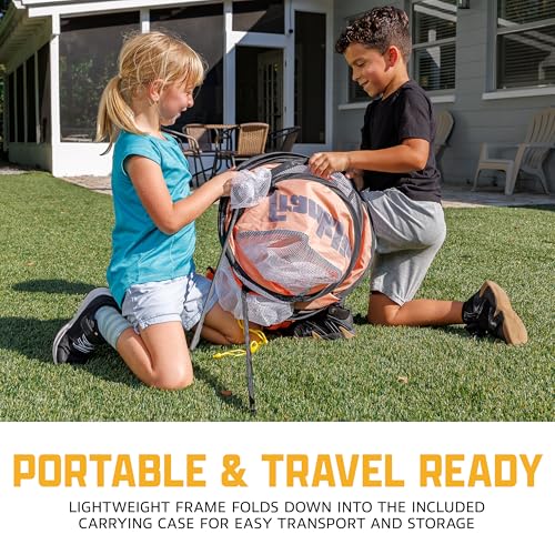 Youth Lacrosse Pop-Up Goal – 3'x3' Portable Net with Carrying Case