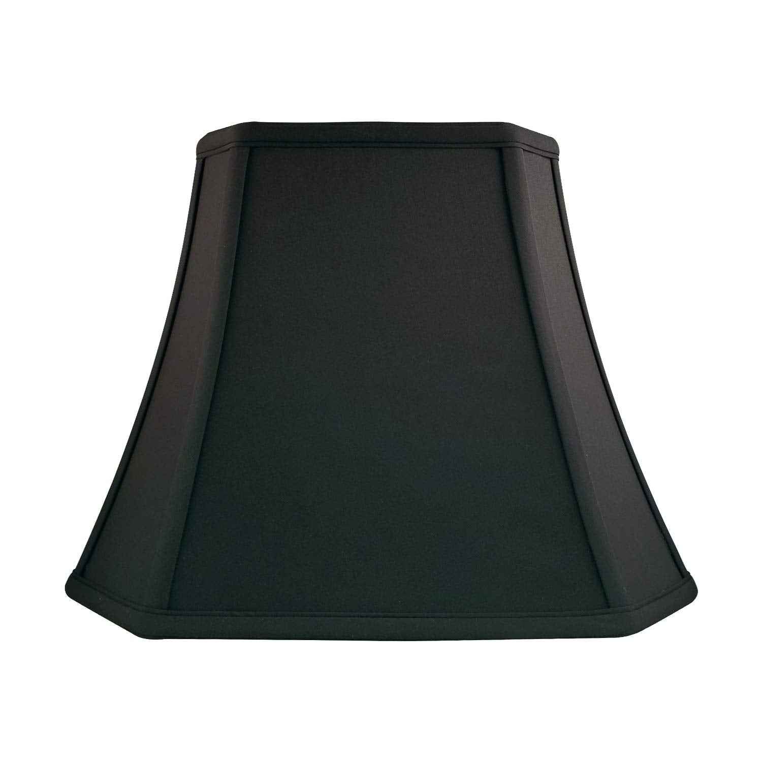 Royal Designs, Inc. BSO-710-14BLK Rectangle Cut Corner Basic Lamp Shade, 8 x 14 x 10.5, Black with Gold