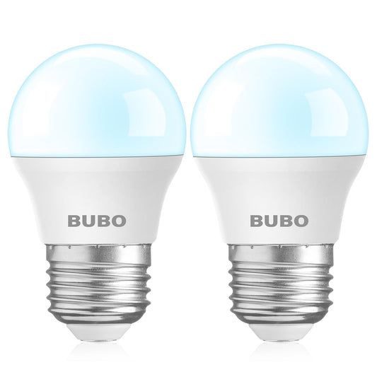 BUBO LED Refrigerator Light Bulb 40 Watt 120V, Fridge Light Bulb Daylight 5000K Waterproof, A15 Applicance Bulb for Freezer, E26 Medium Base, Non-Dimmable, 2 Pack