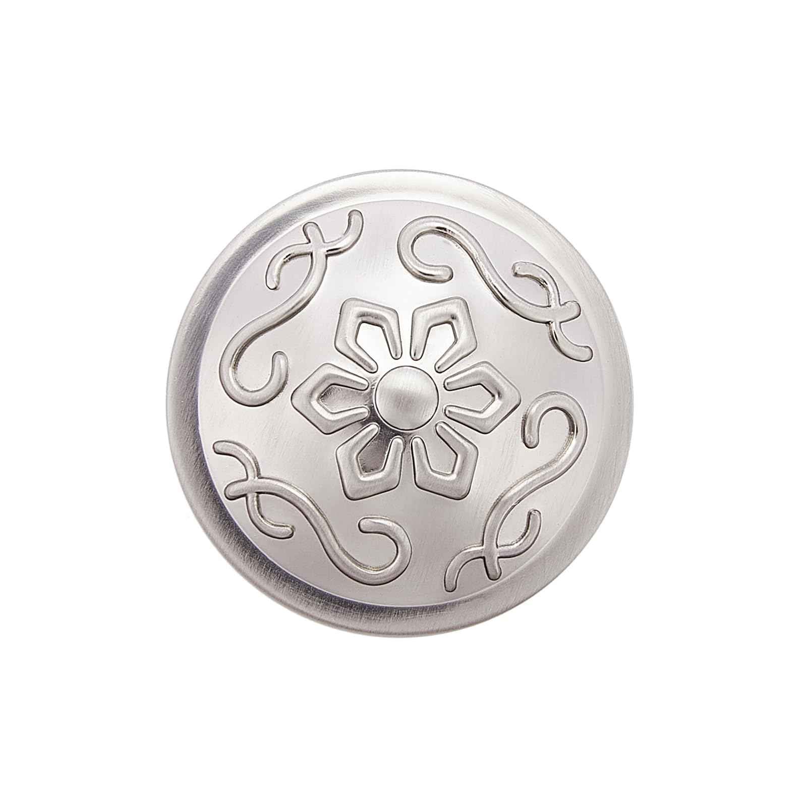 YCSJ Round Drawer Knobs and Pulls - 10 Pack / 1.26 Inch, Brushed Nickel Knobs, Modern Drawer Knobs for Office Cabinets, Bathroom Cabinet Knob, Kitchen Decorative Hardwares