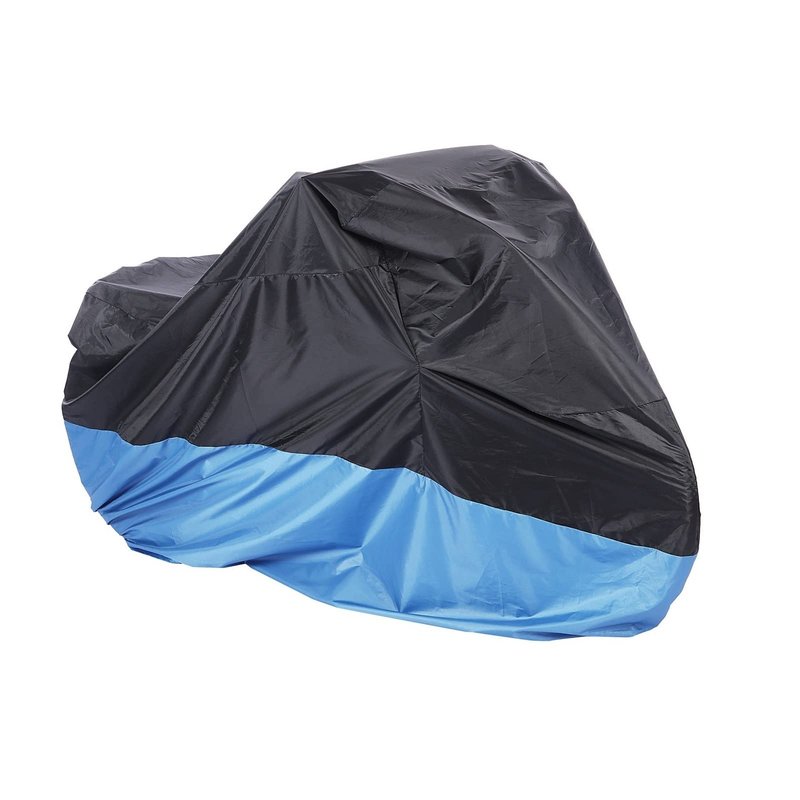 AkiiGer Adult Tricycle Cover Waterproof Outdoor, Bike Covers for 2 Bicycles, Sun Dust Wind Proof Bicycle Cover with Lock Hole, 90.6"L, Ripstop Material, Easy to Carry-Blue