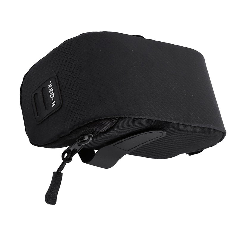 ZAWELIYO Lightweight Rear Saddle Storage Saddle Bag Cycling Seat Storage Bag bike saddle bag with light for Cycling Under Seat Black Blue Red (Black)
