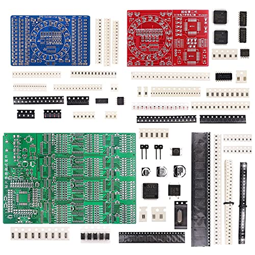Soldering Practice Kit,3 Kits SMD SMT Weldering Skills Training Board(Soldering-All)