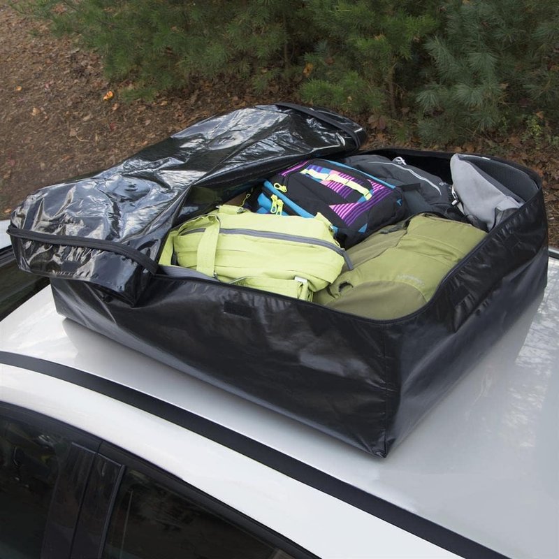 Sprint - 10 Cubic Feet Weatherproof Rooftop Cargo Carrier for Top of Vehicle, Attaches with or Without Roof Rack