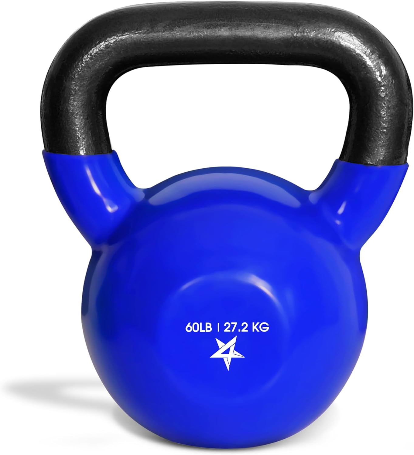 Yes4All Kettlebell - Vinyl Coated Cast Iron for Strength Training | 5-100 LB for Home Gym Workouts