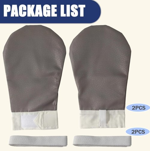 Ajqxh 2PCS Waterproof Dementia Restraint Gloves,Anti Scratch Mitts for Elderly,Protective Mitten for Dementia Patients/Adults