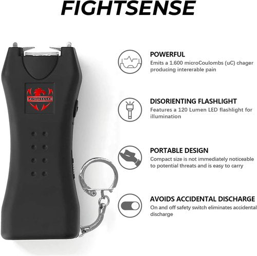 FIGHTSENSE Pepper Spray Combo Pack | Powerful Self Defense Kit for Women - Compact & Effective