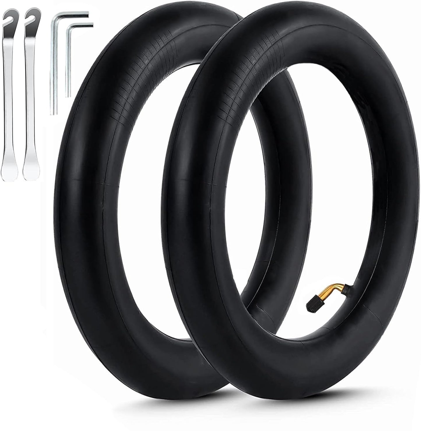 Cooryda Inner Tire,10x2.125 Inner Tube for Electric Scooter Tire Replacement Wheels with 0° Valve Stem for 10inch Tires with 6inch Rims(2 inner)
