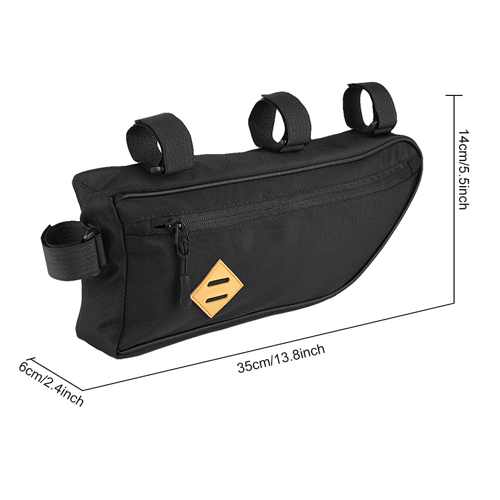 Tbest Bike Bag,Triangle Frame Bag,Frame Bag Large Cycling Triangle Pack Front Top Tube Bag Cycling Under Seat Pouch(M)