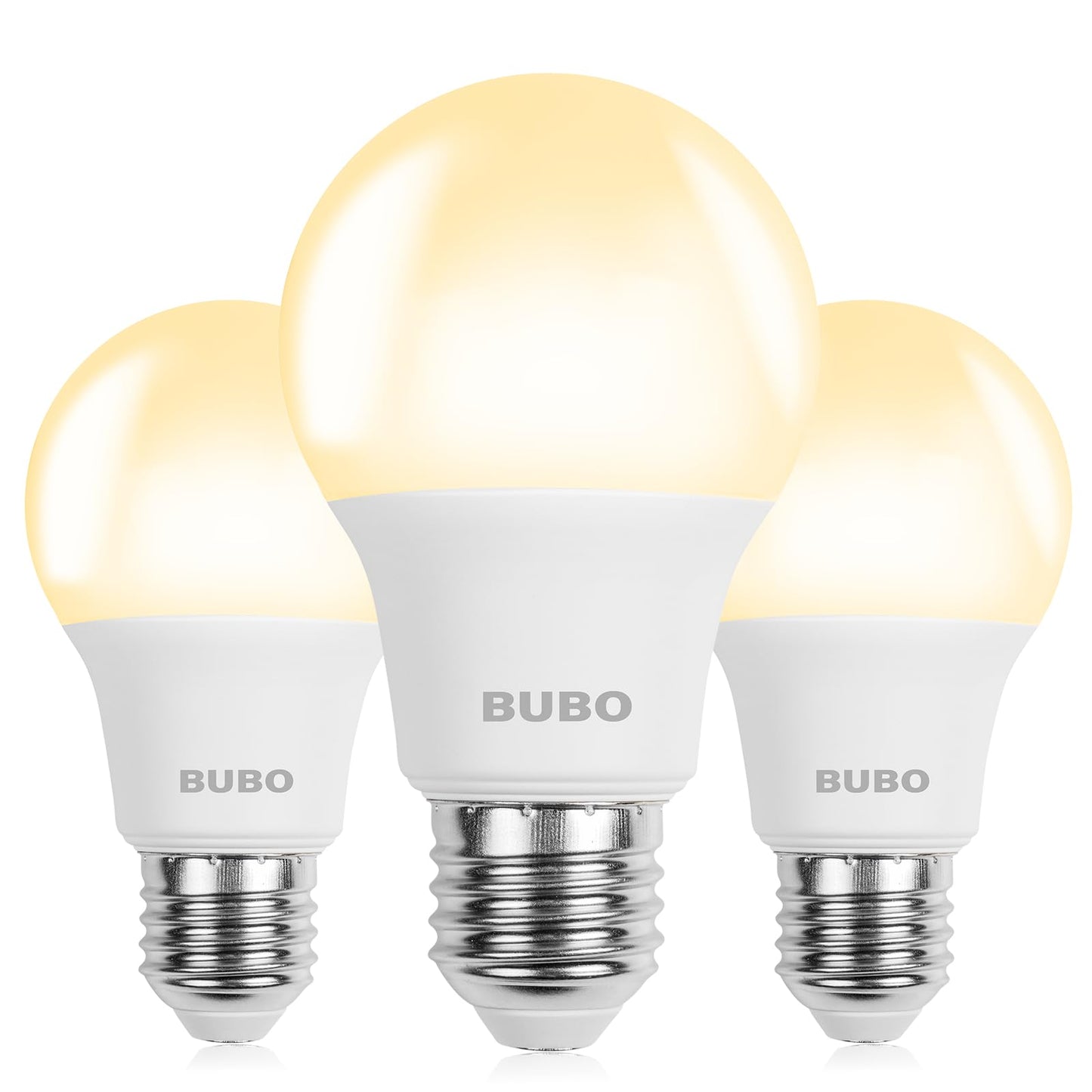 BUBO A19 LED Light Bulbs, 40 Watt Equivalent LED Bulbs, Soft White 2700K, 550 Lumens, E26 Standard Base, Non-Dimmable, 5W Soft White LED Bulbs for Bedroom Living Room Home Office, 3 Pack