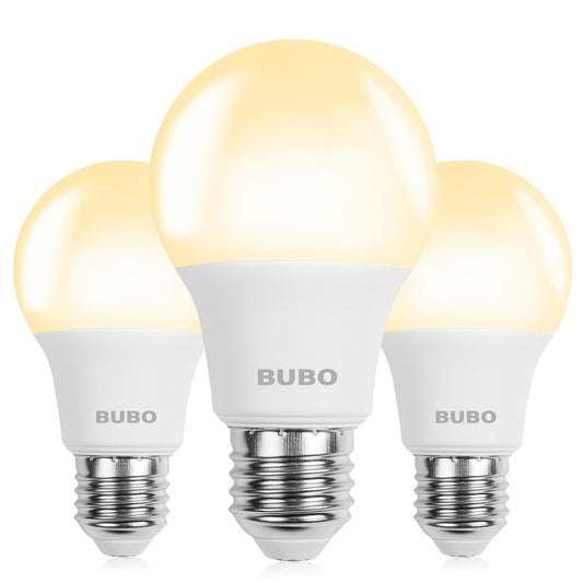 BUBO A19 LED Light Bulbs, 40 Watt Equivalent LED Bulbs, Soft White 2700K, 550 Lumens, E26 Standard Base, Non-Dimmable, 5W Soft White LED Bulbs for Bedroom Living Room Home Office, 3 Pack