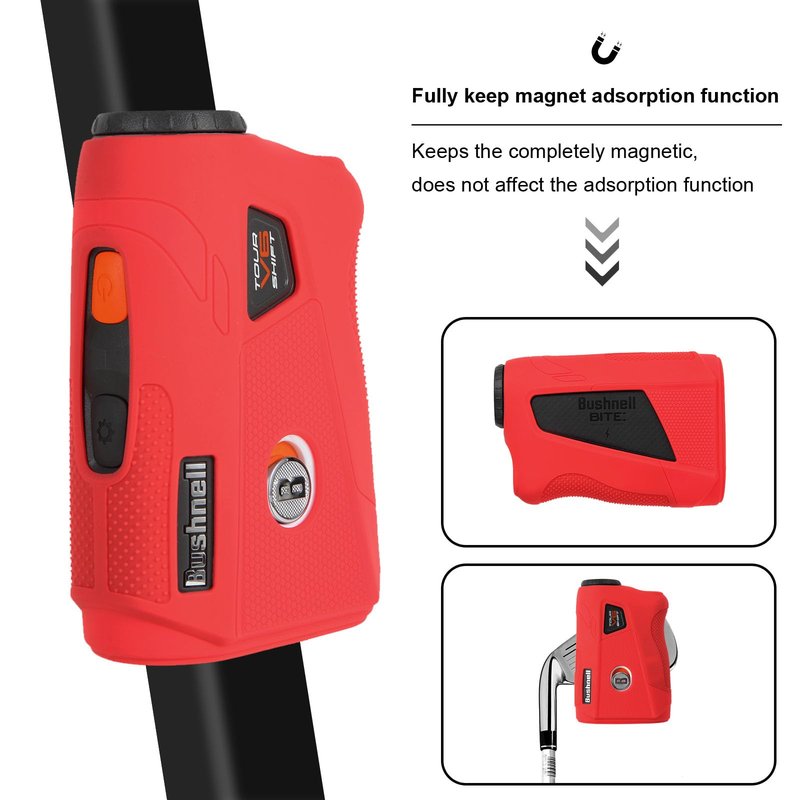 JAWEGOLF Silicone Case Compatible with Bushnell V6 and Bushnell V6 Shift Golf Rangefinder (Red)