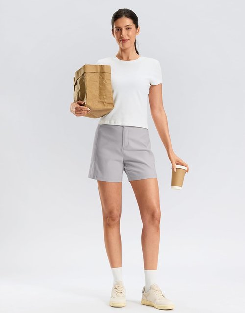 G Gradual Women's Golf Hiking Shorts - Stretchy Fabric with Deep Pockets | Casual Travel Wear