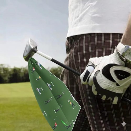 Teys Official Magnetic Towel | Top-Tier Microfiber Golf Towel with Deep Waffle Pockets | Professional Strength Magnet for Strong Hold to Golf Carts or Clubs (Golf Pattern)