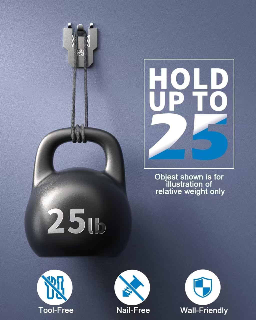 (ApeBest) 25 lb Claw Picture Hangers for Drywall：10Pcs Heavy Duty Wall Picture Frame Hanging Hooks - No Damage Mirror Photo Poster Painting Art Sawtooth Wire D Ring Hanger Kit for Room Office Decor