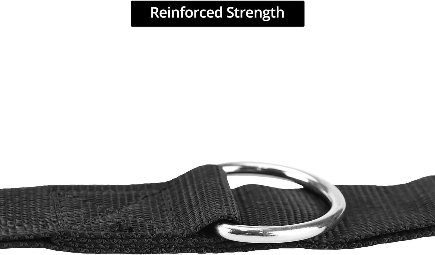 QWORK Fitness Metal Gym Handles - Heavy-Duty Adjustable D-Ring Buckles for Pulley Systems | Perfect for Shoulder, Biceps, and Triceps Exercises