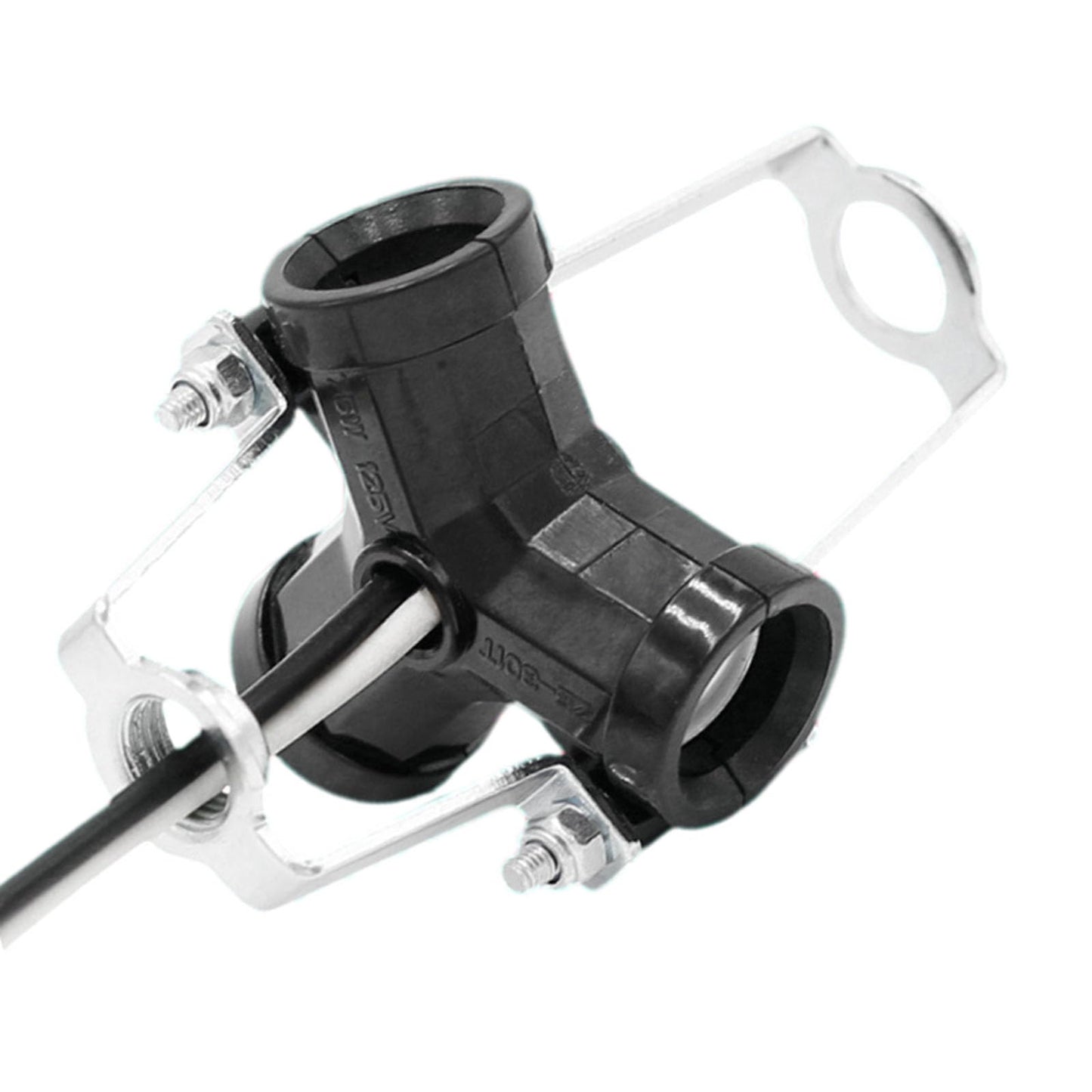 JNXQWE Candelabra Base 3 Light Cluster Socket,e12 Cluster Lamp Holder with Bracket Light Fixture Wire for DIY Lamp Accessories Ceiling Lamp (1-Pack)