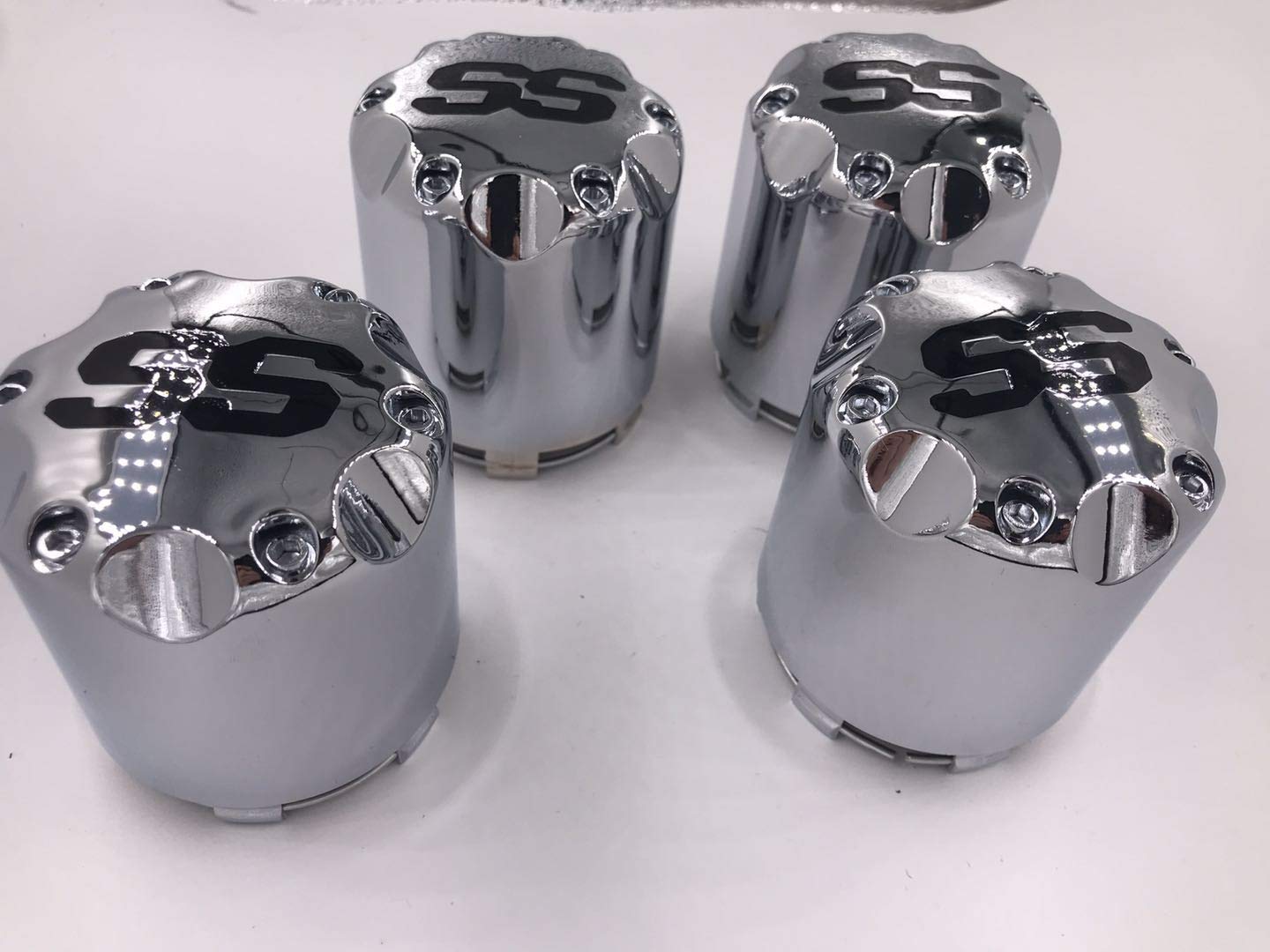 Golf Cart SS Wheel Alloy Center Hub Cap 8,10,12 Inch Push in Style Chrome SS Center Caps for Golf Cart Wheel