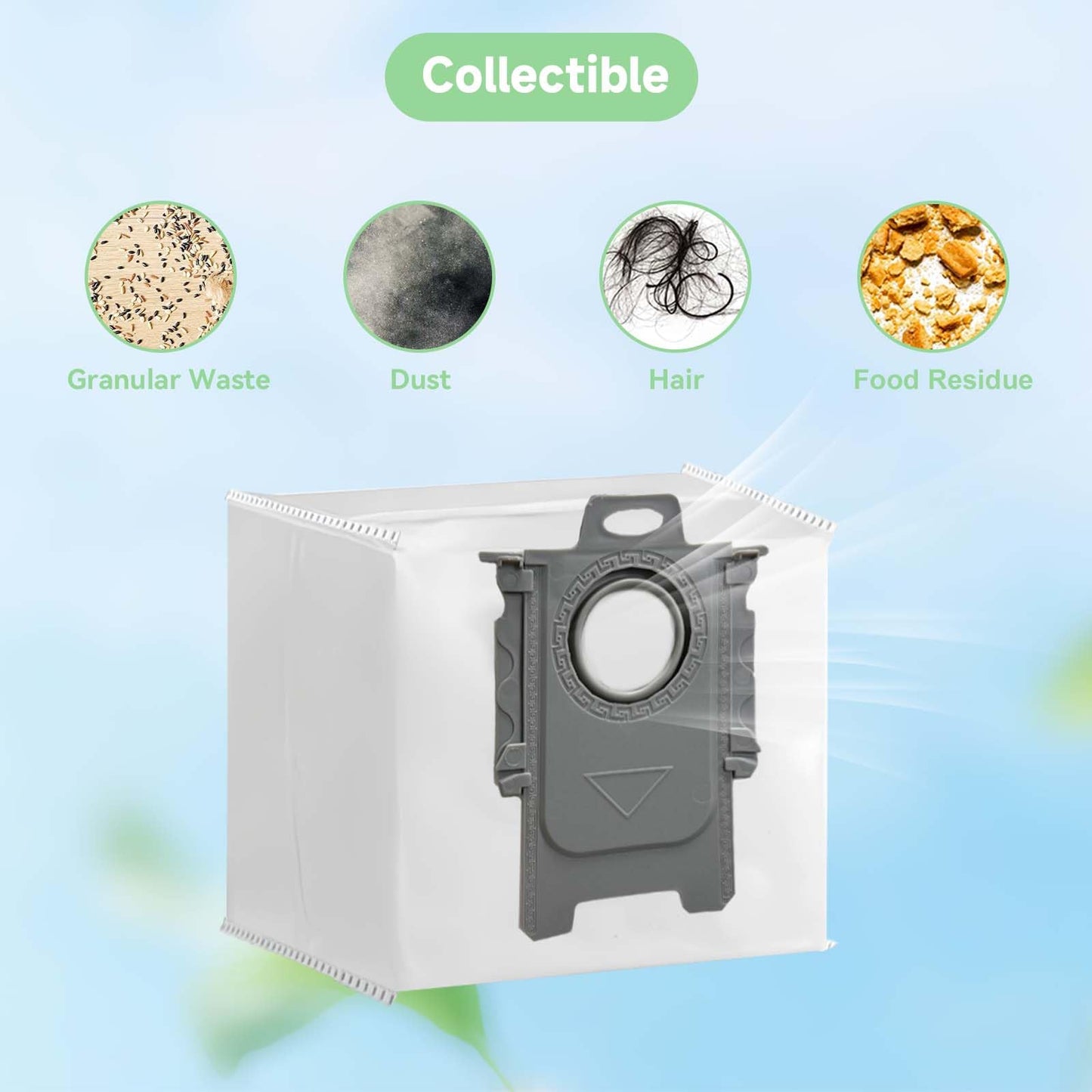 6 Pack Qrevo Bag replacement for Roborock Saros10R, Qrevo Series QV 35A, Qrevo S5V, Qrevo S, Qrevo Edge S5A, Qrevo 2R3W, S8 Max Ultra, S8 MaxV Ultra, Qrevo Curv S5X, Qrevo Master/Slim robot Vacuum