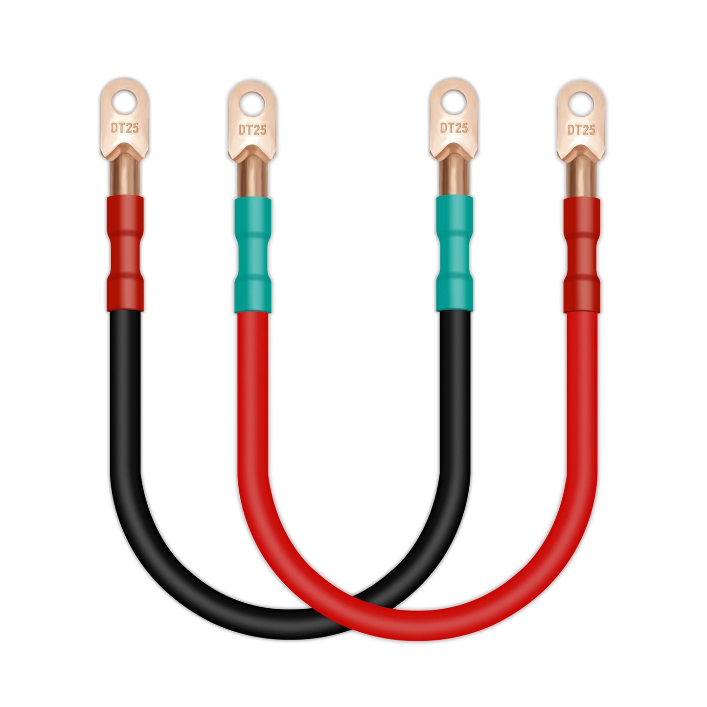 Gopayia Golf Cart Battery Cables 4 AWG 12in for EZGO TXT 1994-UP 36V/48V 4 Gauge Pure Copper Wire
