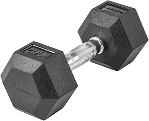 Lifeline Fitness Hex Dumbbells - Premium Rubber Wrapped Design | Ergonomic Knurled Handle for Home Gym