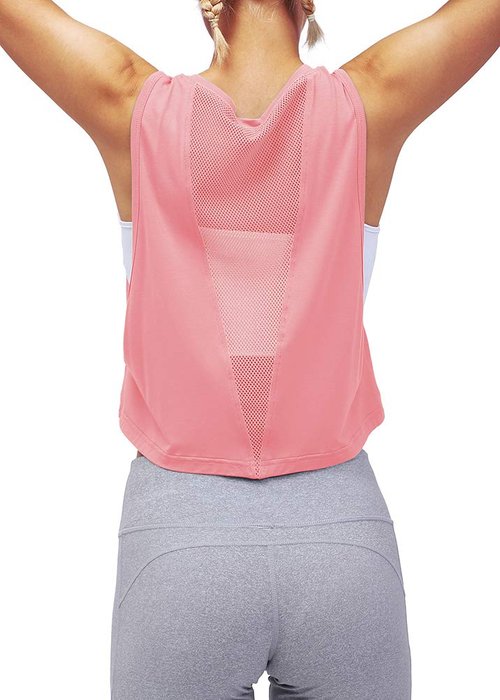 Mippo Athletic Tops for Women Workout Tank Tops Gym Shirts Cropped Tank Athletic Sports Pilates Clothes Pink XS