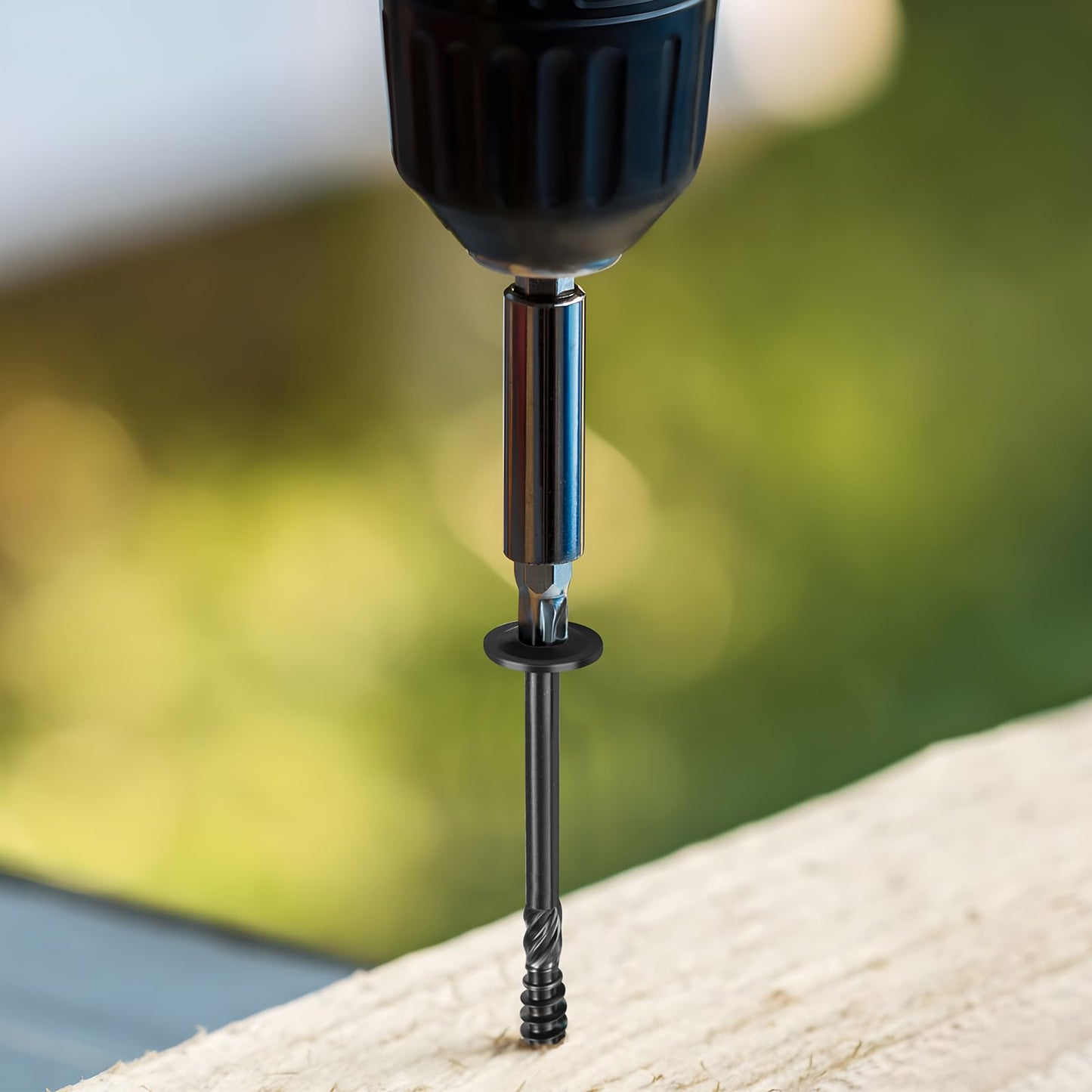 BNUOK Lag Screws #14 x 2-1/2 Inch, (1lb, 45pcs) Heavy Duty Construction Structural Exterior Wood Timber Screws, Torx Drive Washer Head Rust Resistant Black Epoxy Coated, with T30 Star Bit