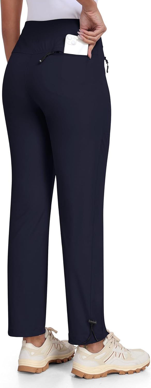 MoFiz Women's Hiking Pants - Lightweight Quick-Dry Joggers with Water Resistance & Zipper Pockets