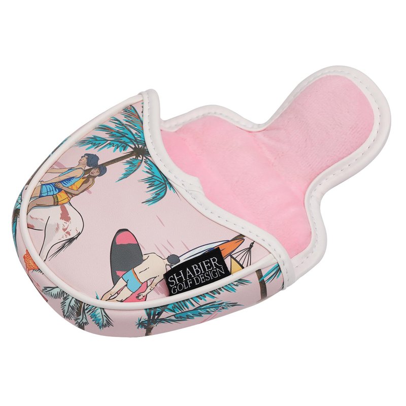 SHABIER Pink Aloha Tropical Hawaii Surf Beach Design for Mallet Headcover