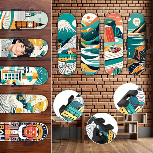 ZIDIHUB Skateboard Wall Mount 360° Rotating Display — 1 Set