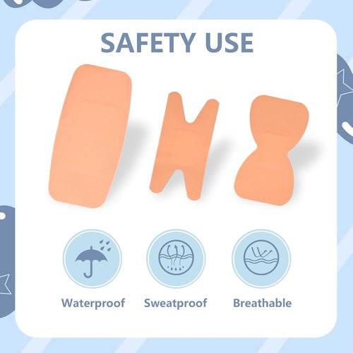 Assorted Bandages Variety Pack - 300 Flexible Adhesive Bandages for First Aid | Waterproof & Breathable