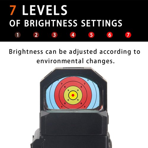 KASENTE Motion Awake Red Dot Sight, Compact Pistol Optics for RMR, 3MOA Reticle, 7 Brightness Levels, Includes Adapter Plate and 21mm Picatinny Base