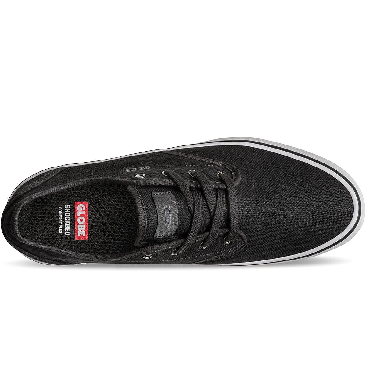 Globe Men's Motley II Skate Shoe, Black/White, 8