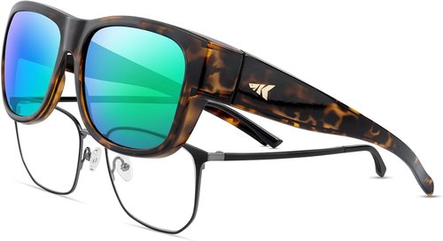 KastKing Chariton Fit-Over Polarized Sunglasses - Ideal for Driving, Fishing & Cycling | Unisex Design