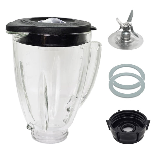 6 Cup Blender Glass Jar with Blade, Blender Replacement Parts for Aspas Para Licuadora Oster Osterizer (NOT fit Pro, Master or Versa models)